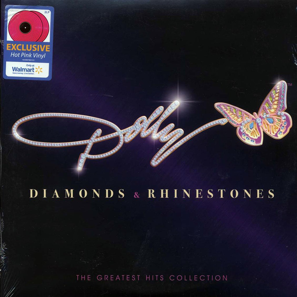 Dolly Parton - Diamonds & Rhinestones: The Greatest Hits Collection (ltd. ed.) (2xLP) (pink vinyl) vinyl LP front cover