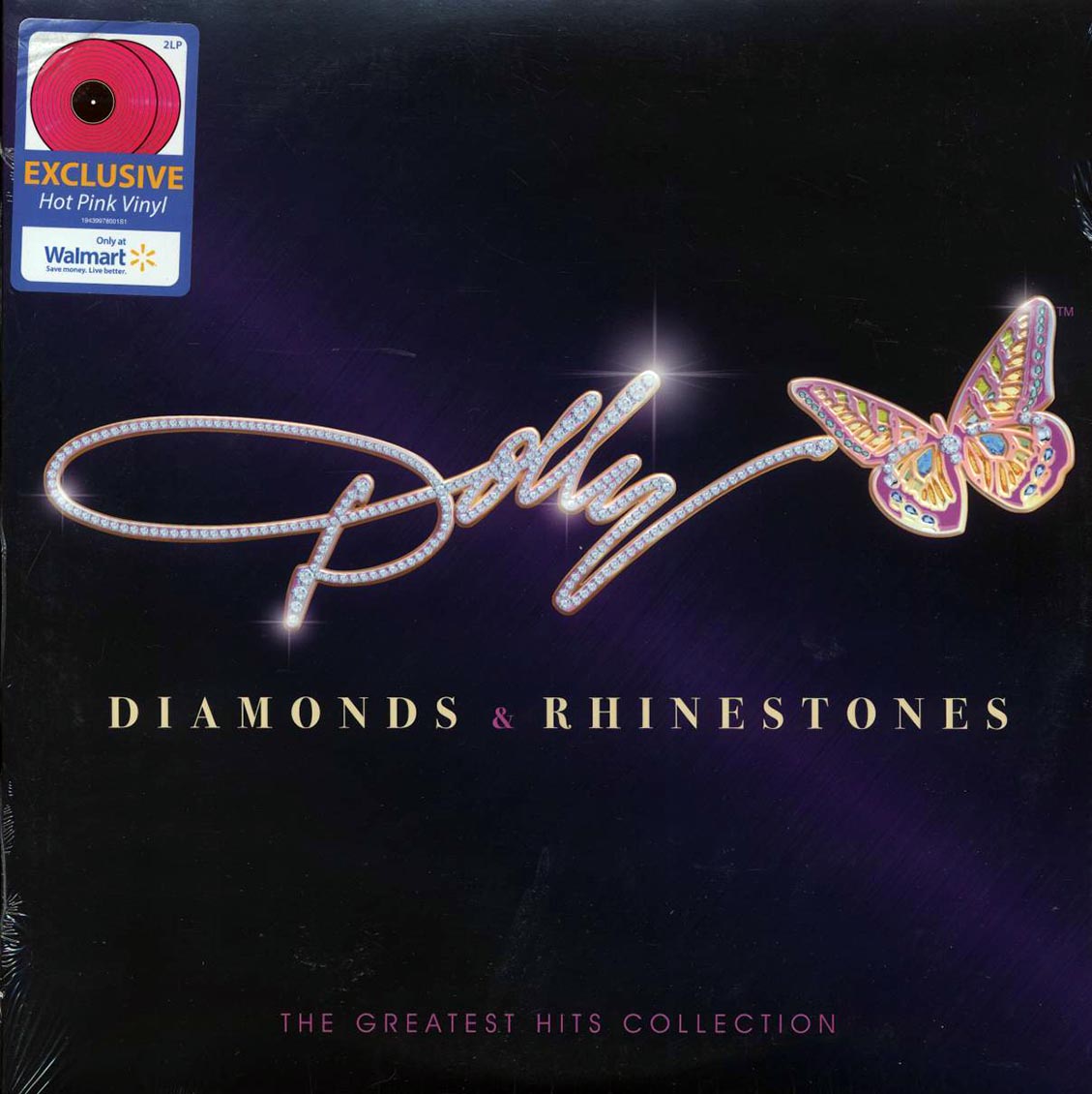 Dolly Parton - Diamonds & Rhinestones: The Greatest Hits Collection (ltd. ed.) (2xLP) (pink vinyl) vinyl LP front cover