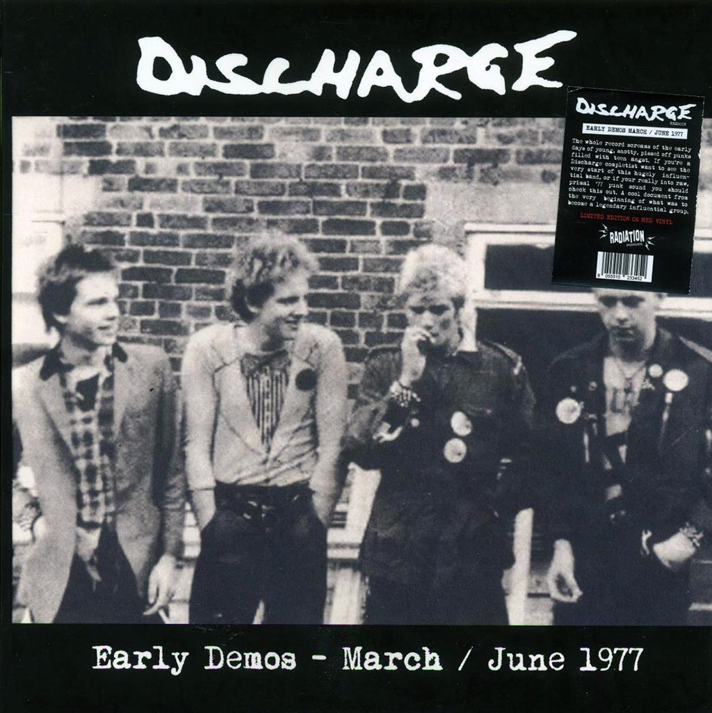 Discharge - Early Demos: March, June 1977 (red vinyl) vinyl LP front cover