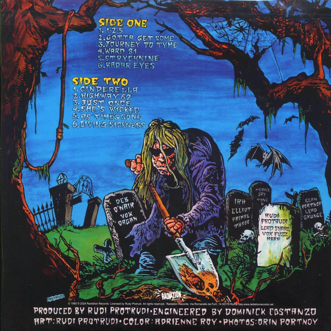 The Fuzztones - Lysergic Emanations vinyl LP back cover