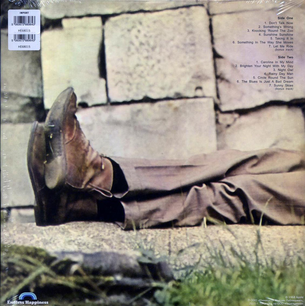James Taylor - James Taylor vinyl LP back cover