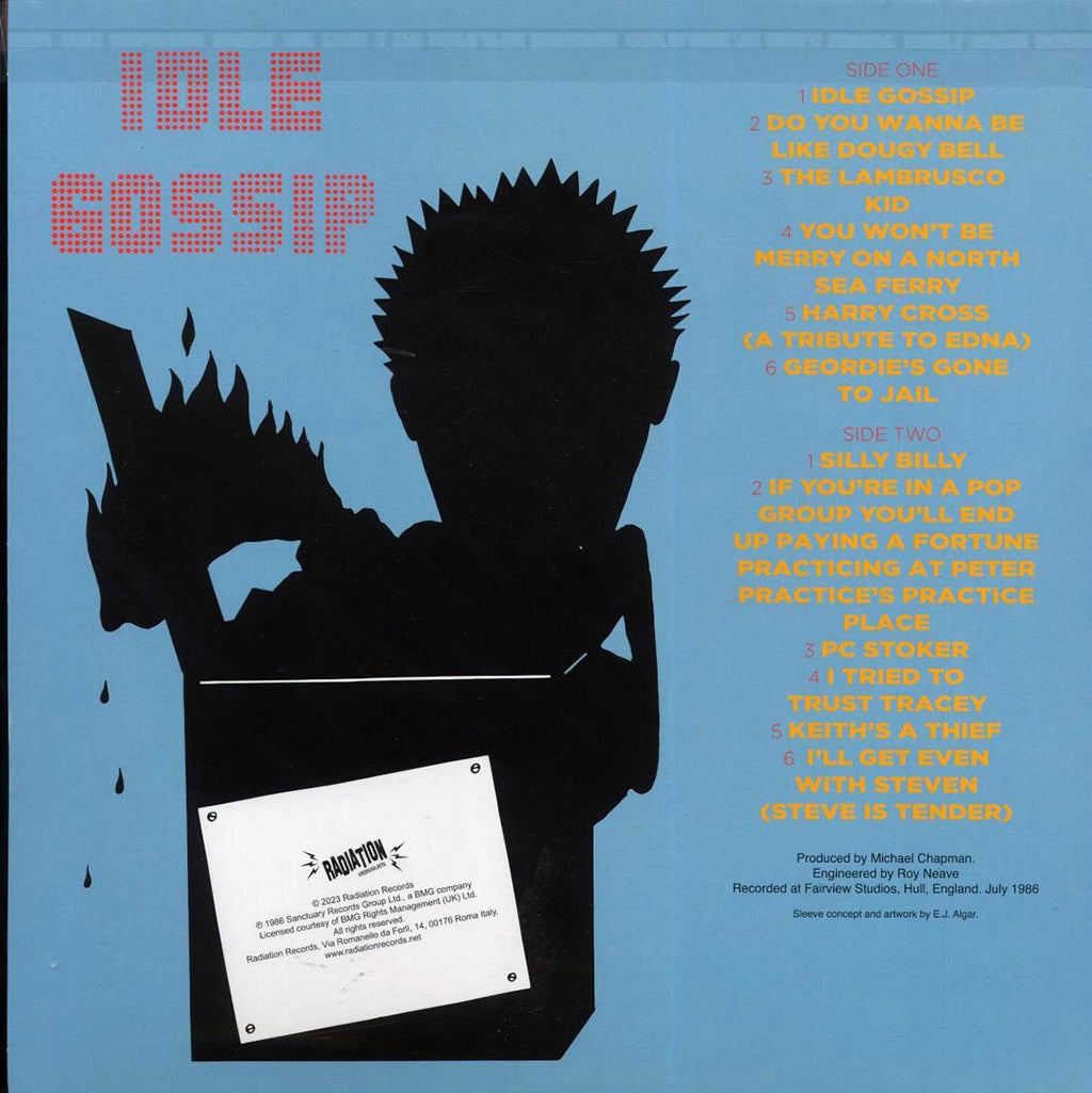 The Toy Dolls - Idle Gossip (white vinyl) vinyl LP back cover