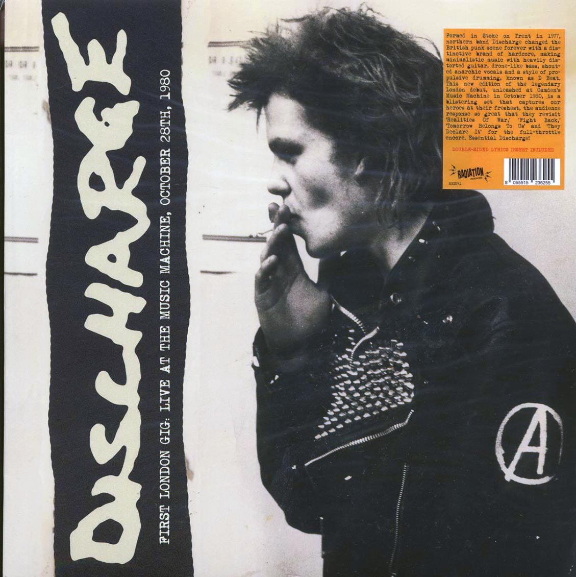 Discharge - First London Gig, Live At The Music Machine, October 20th, 1980 vinyl LP front cover