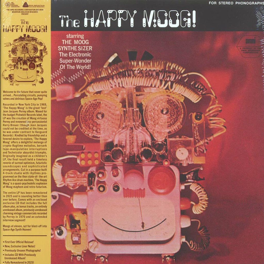 Jean-Jacques Perrey, Harry Breuer - The Happy Moog! (+bonus tracks) (remastered) (incl. CD) vinyl LP front cover
