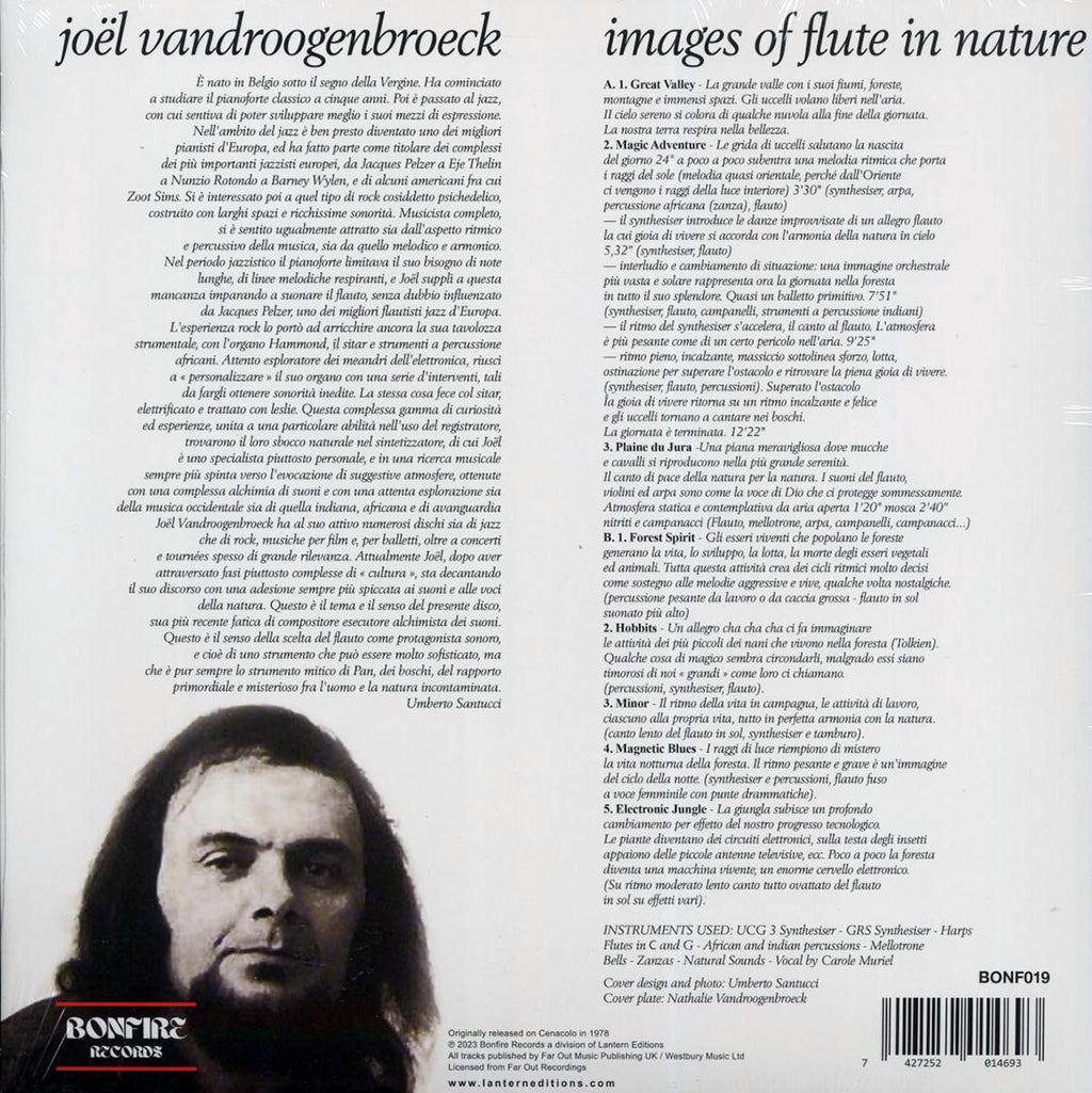 Joel Vandroogenbroeck - Images Of Flute In Nature vinyl LP back cover