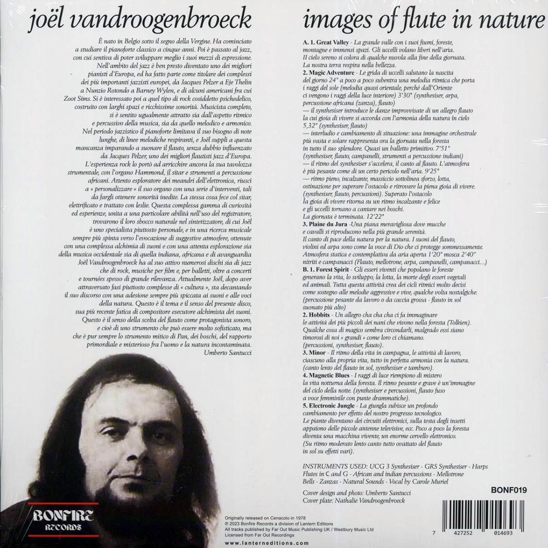 Joel Vandroogenbroeck - Images Of Flute In Nature vinyl LP back cover