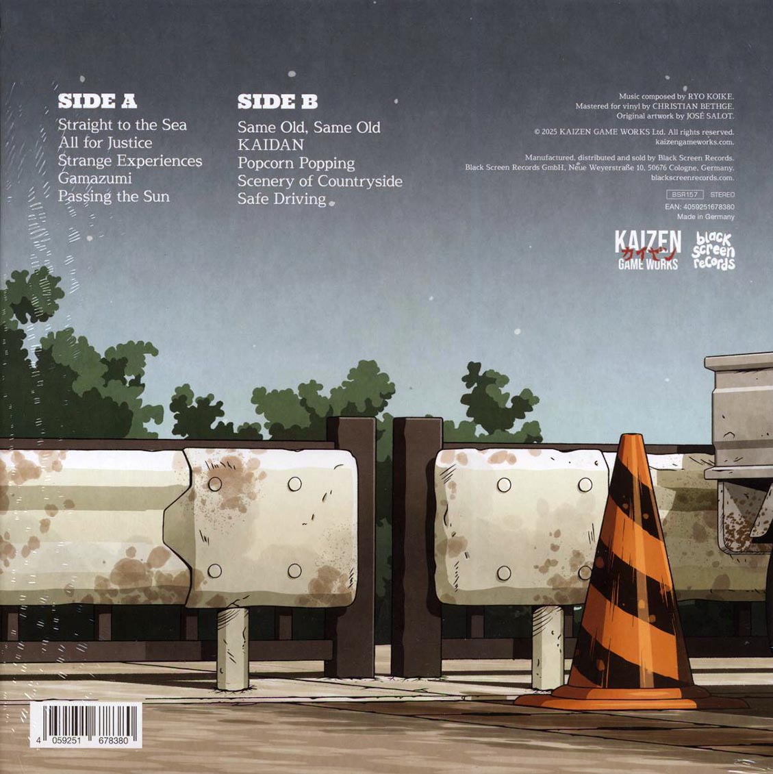 Ryo Koike - Promise Mascot Agency Side: Original Soundtrack Side Ryo Koike (orange vinyl) vinyl LP back cover