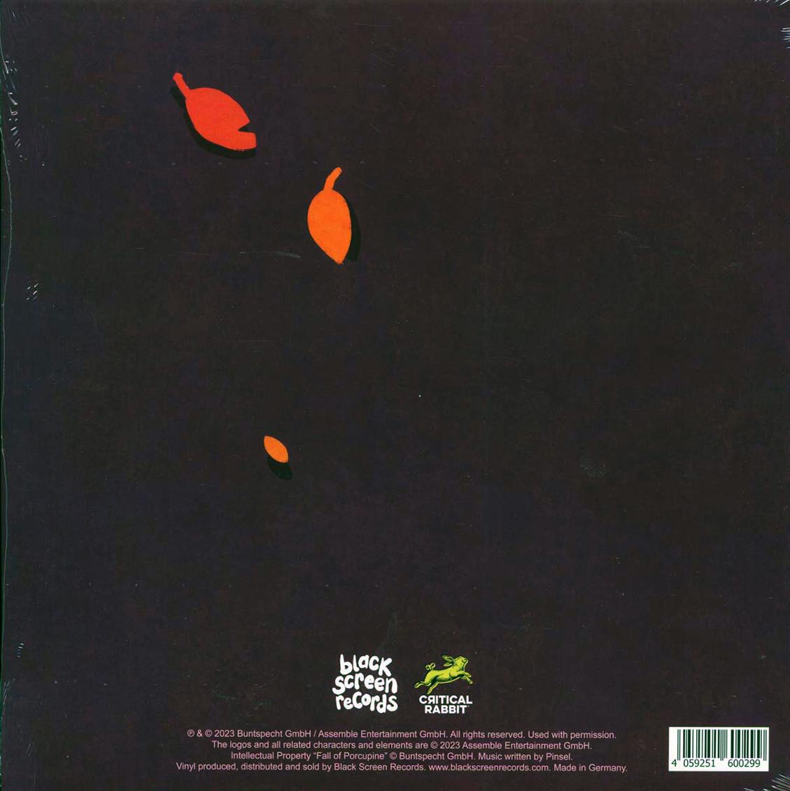 Pinsel - Fall Of Porcupine: Original Soundtrack vinyl LP back cover