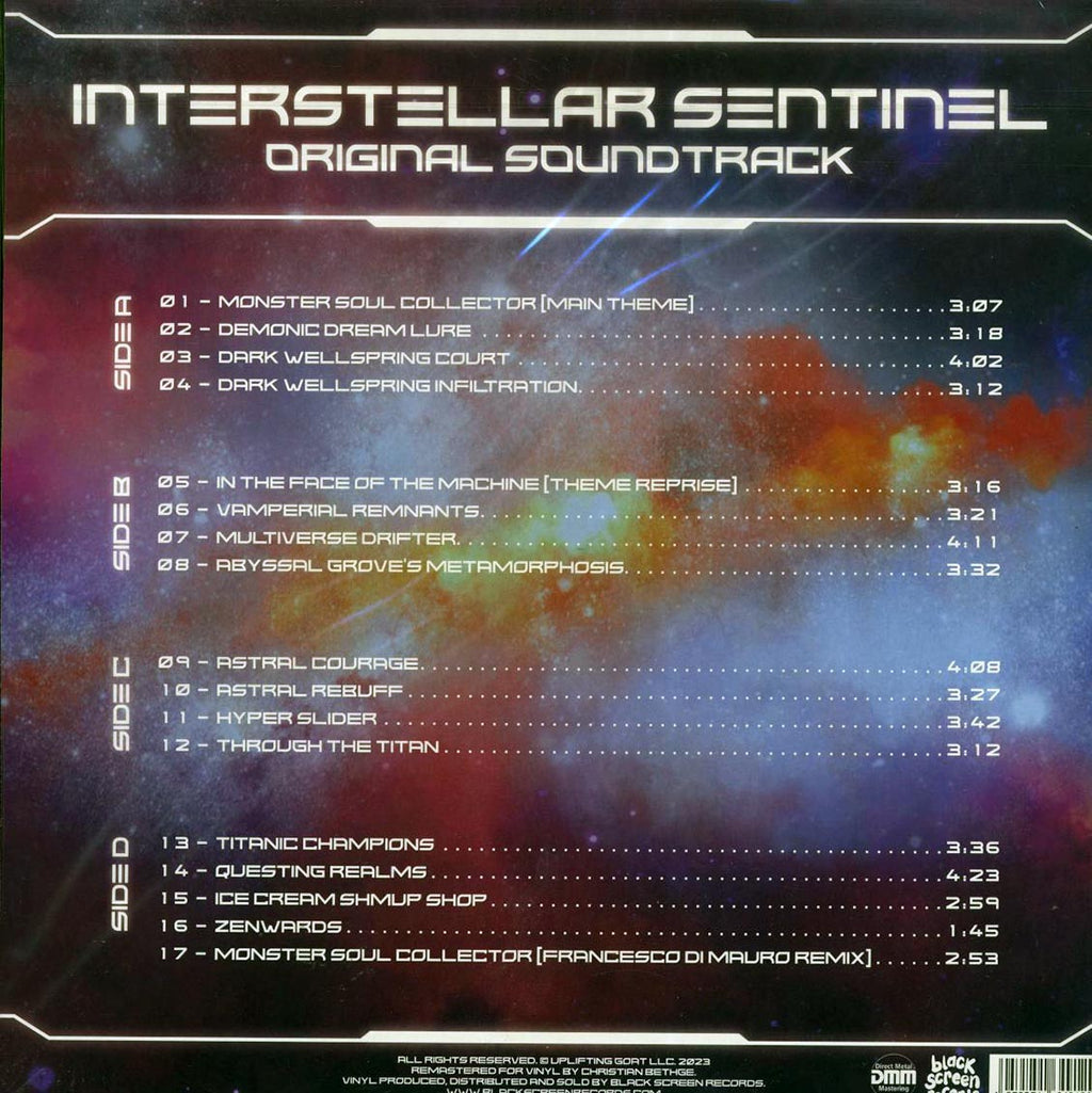Chris Huelsbeck - Interstellar Sentinel: Original Soundtrack (2xLP) vinyl LP back cover