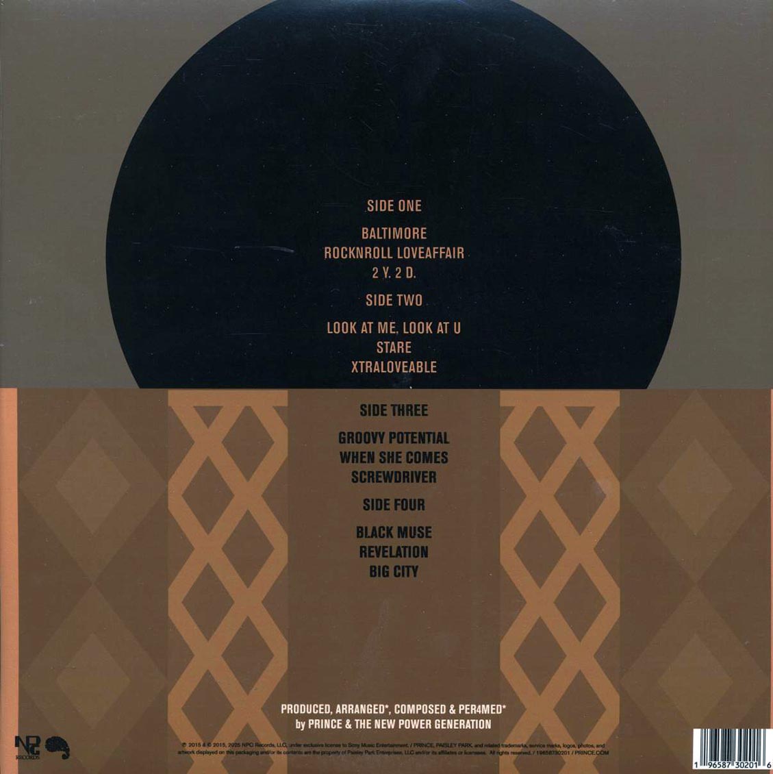 Prince - HITnRUN Phase Two (10th Anniv. Ed.) (2xLP) vinyl LP back cover