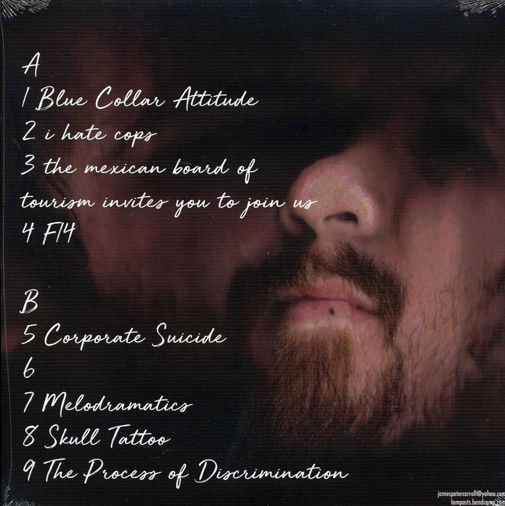 Lamposts - Adolt Cartoon vinyl LP back cover