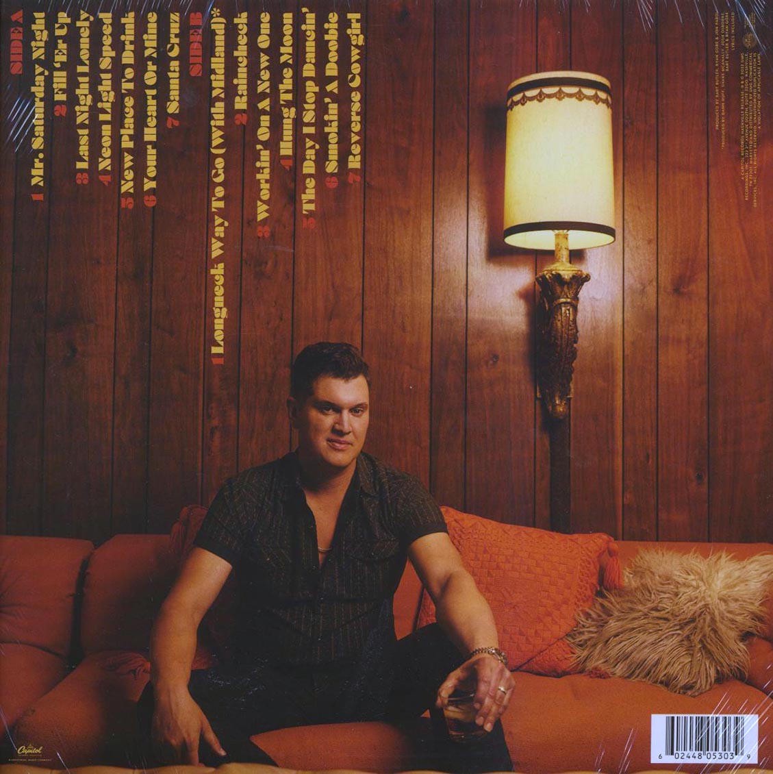 Jon Pardi - Mr. Saturday Night vinyl LP back cover