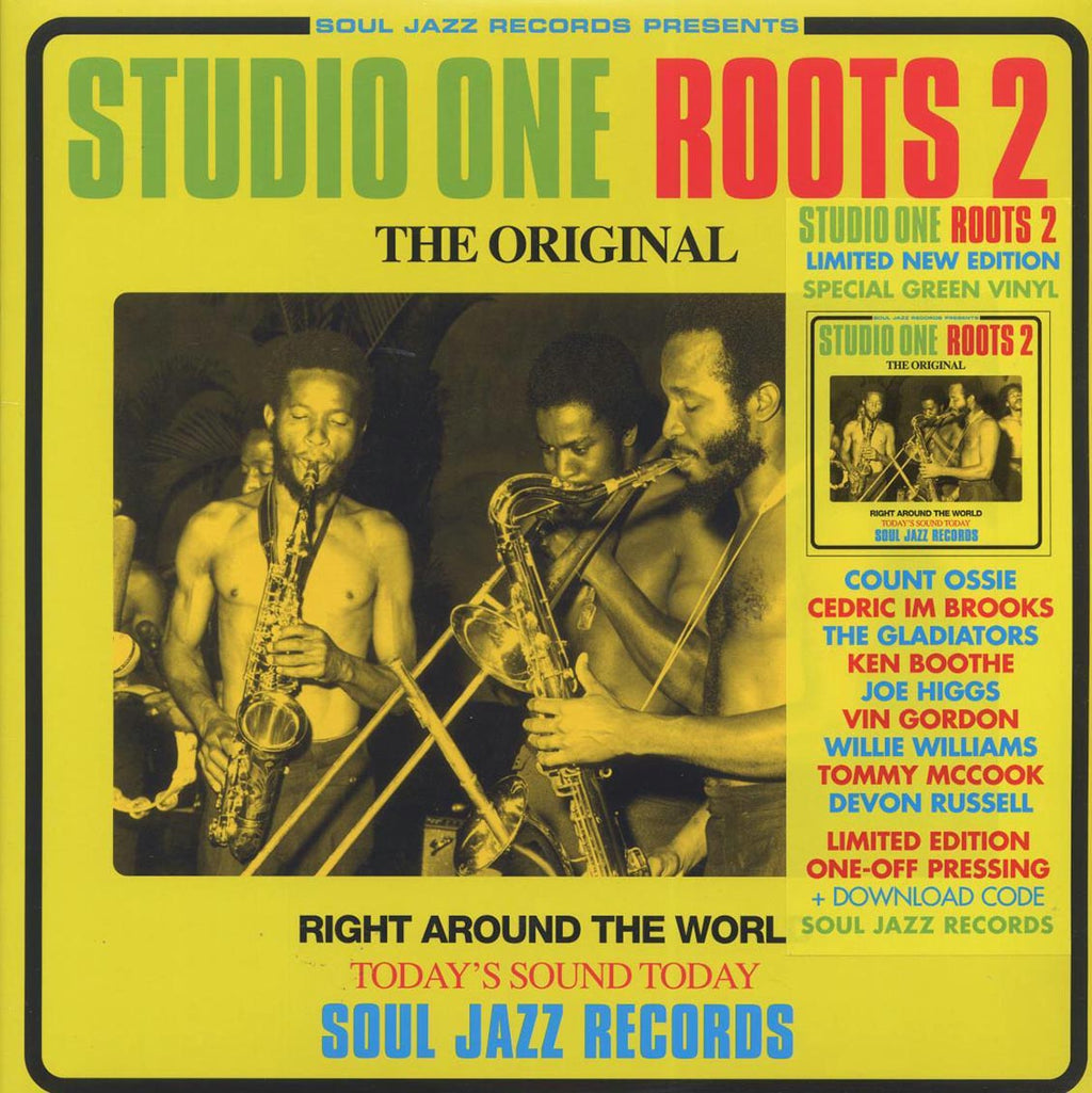The Gladiators, Willie Williams, Credic Brooks, Al Campbell, Joseph Hill, Count Ossie, Etc. - Studio One Roots 2 (ltd. ed.) (2xLP) (green vinyl) vinyl LP front cover