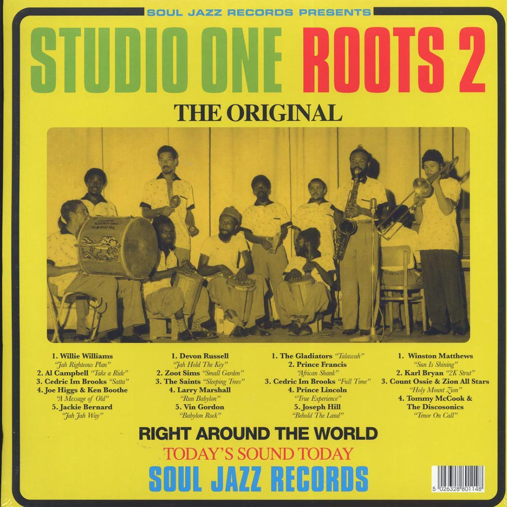 The Gladiators, Willie Williams, Credic Brooks, Al Campbell, Joseph Hill, Count Ossie, Etc. - Studio One Roots 2 (ltd. ed.) (2xLP) (green vinyl) vinyl LP back cover