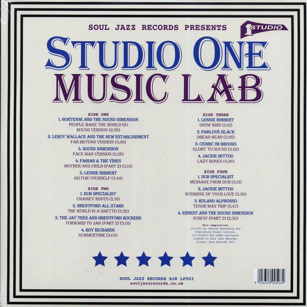 Sound Dimension, Jackie Mittoo, Lennie Hibbert, Cedric Brooks, Etc. - Studio One Music Lab (2xLP) vinyl LP back cover