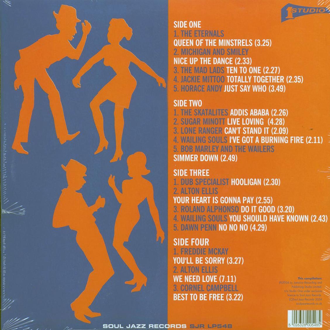 Bob Marley, The Skatalites, Dawn Penn, Wailing Souls, Sugar Minotts, Etc. - Down Beat Special (2xLP) vinyl LP back cover