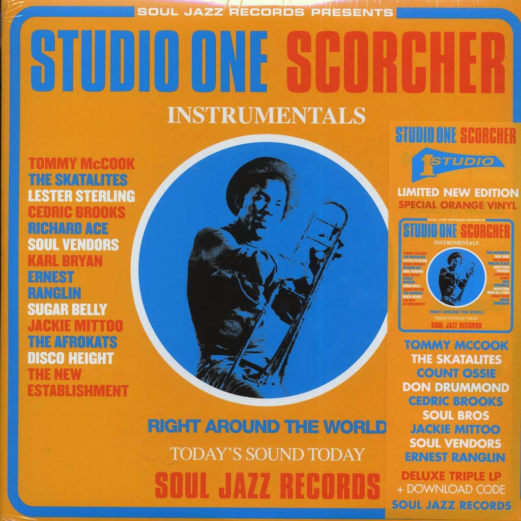 The Skatalites, Soul Vendors, Sound Dimension, Cedric Brooks, Etc. - Studio One Scorcher: Instrumentals (ltd. ed.) (3xLP) (orange vinyl) vinyl LP front cover