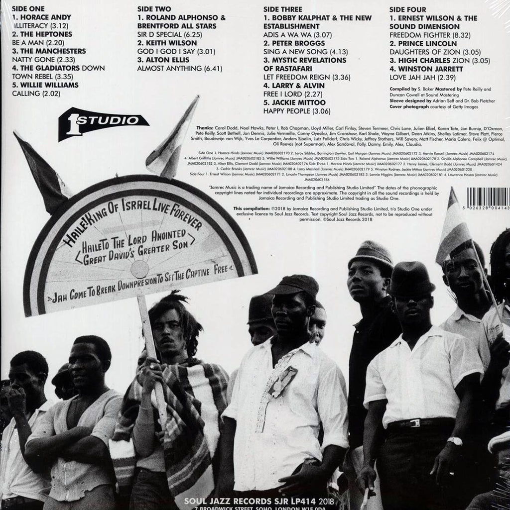 The Gladiators, Willie Williams, The Heptones, Horace Andy, Etc. - Black Man’s Pride 2: Righteous Are The Sons And Daughters Of Jah (2xLP) vinyl LP back cover