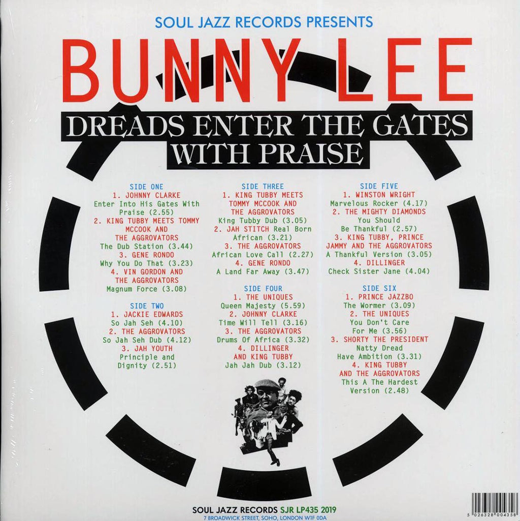Bunny Lee, King Tubby, Johnny Clarke, Dillinger, Prince Jazzbo, The Uniques, Etc. - Dreads Enter The Gates With Praise (3xLP) vinyl LP back cover