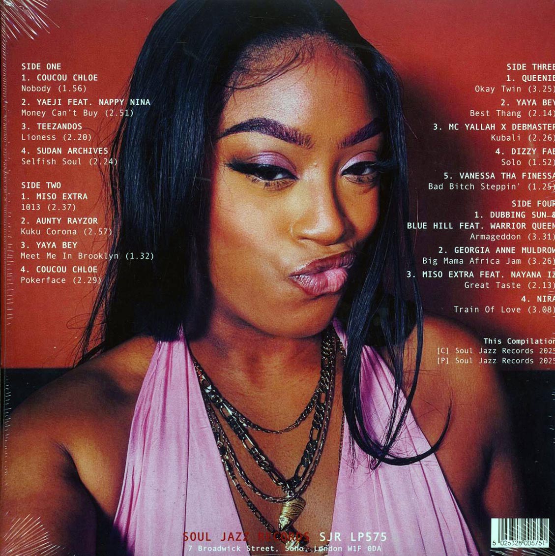Various - Queen Dem (2xLP) vinyl LP back cover