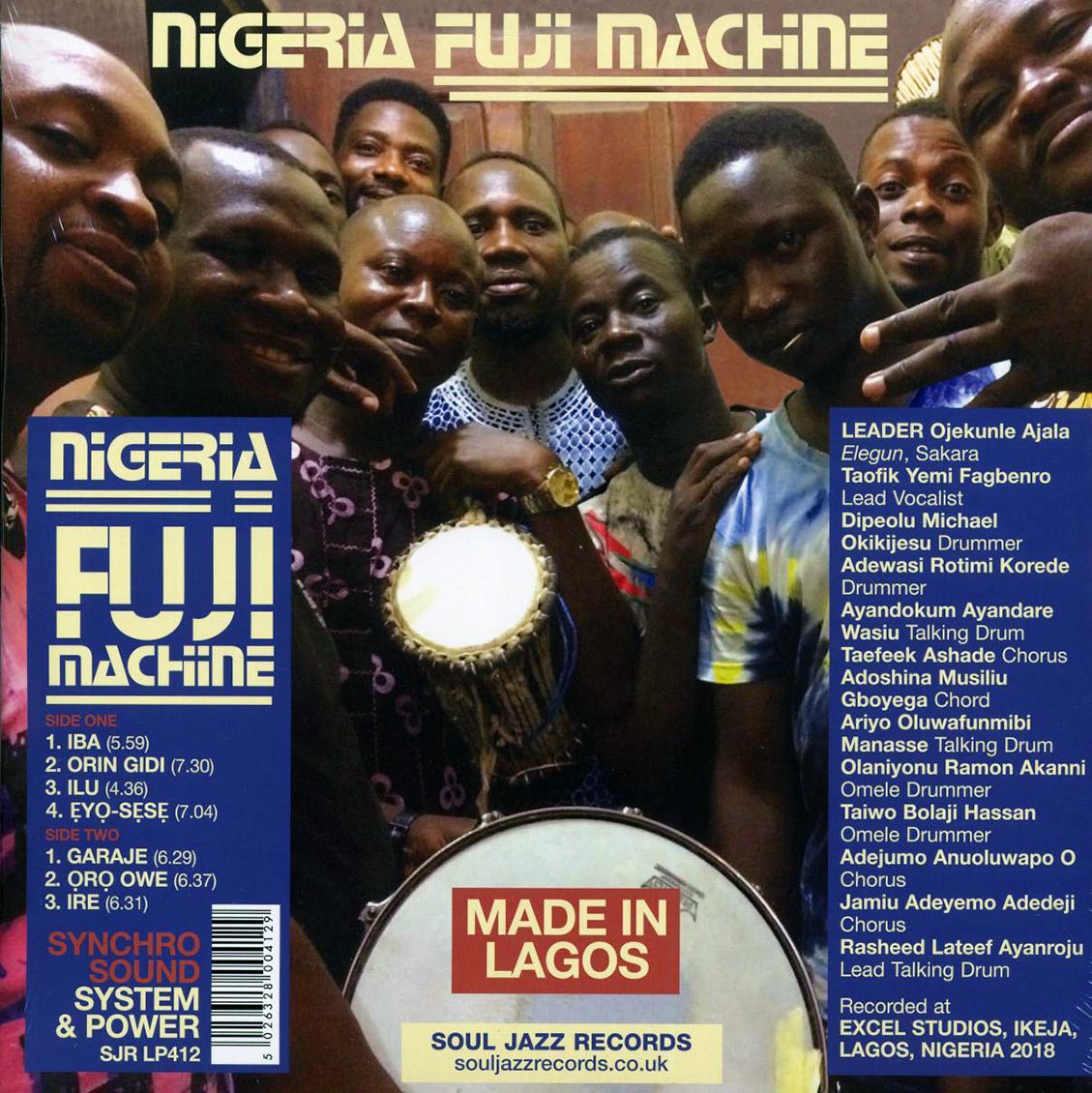 Nigeria Fuji Machine - Synchro Sound System & Power (180g) vinyl LP back cover