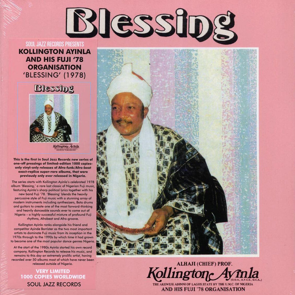 Alhaji Chief Prof. Kollington Ayinla & His Fuji '78 Organisation - Blessing (ltd. ed.) vinyl LP front cover