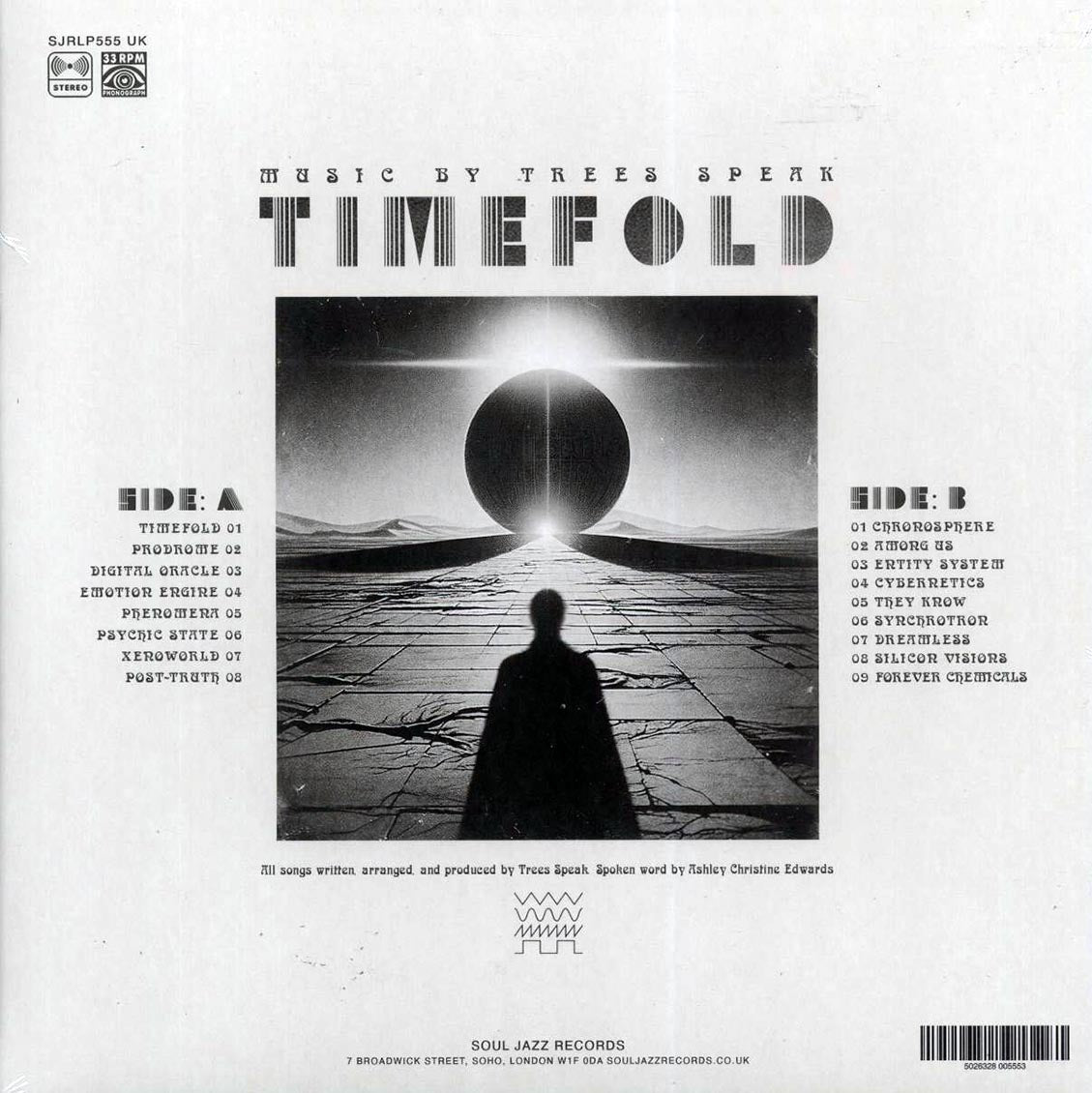 Trees Speak - TimeFold vinyl LP back cover
