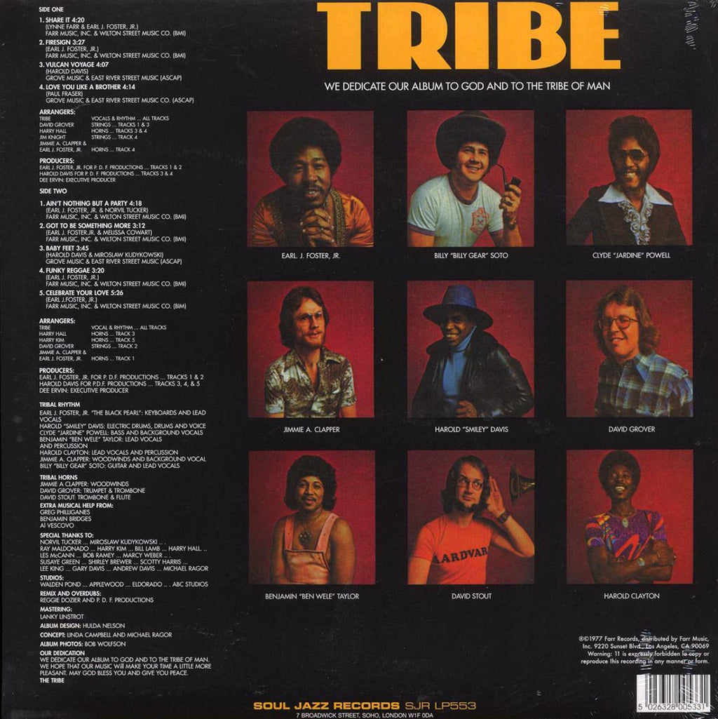 Tribe - Dedication (RSD 2024) vinyl LP back cover