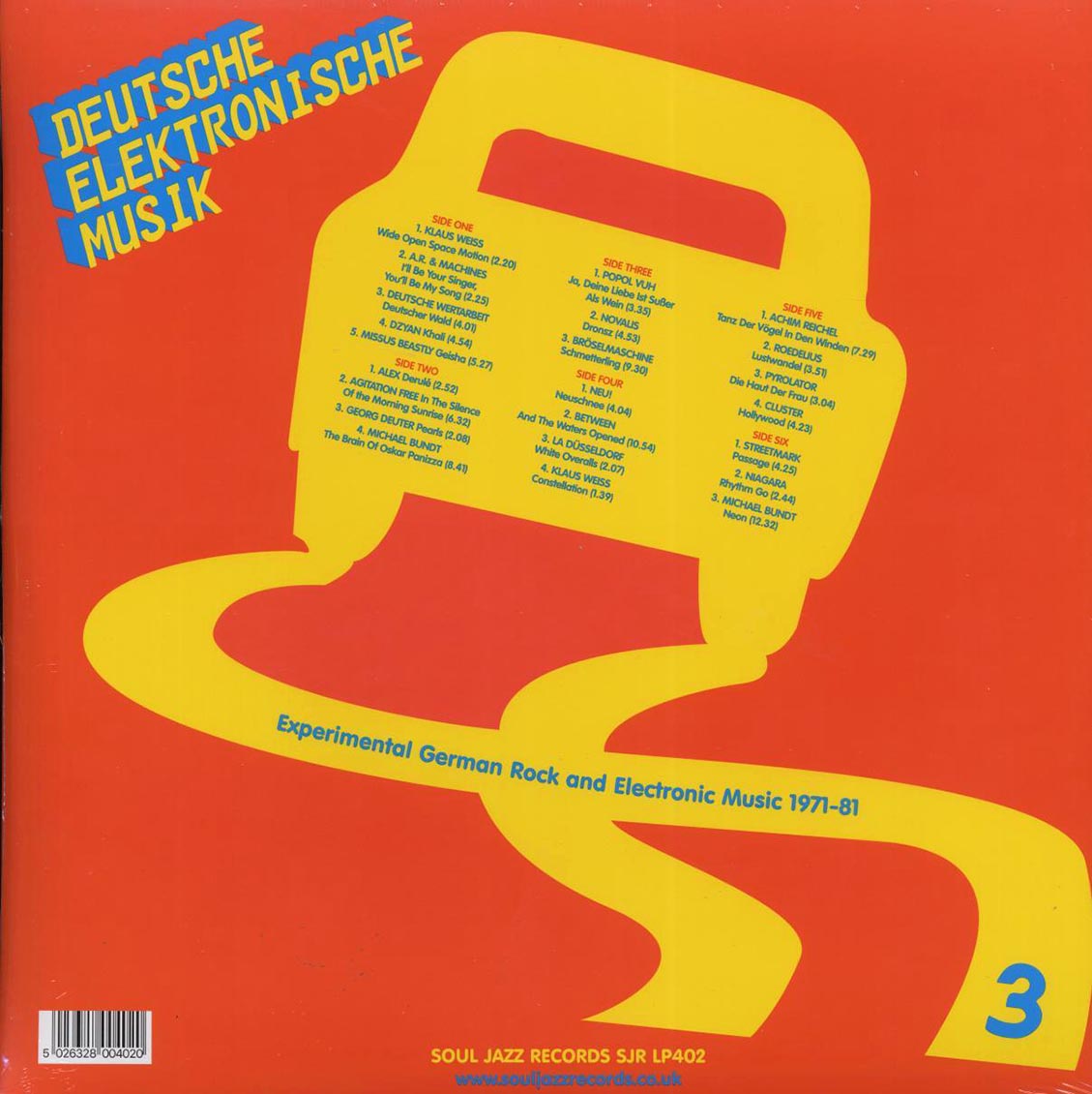 Various - Deutsche Elektronische Musik 3: Experimental German Rock And Electronic Music 1971-81 (3xLP) vinyl LP back cover