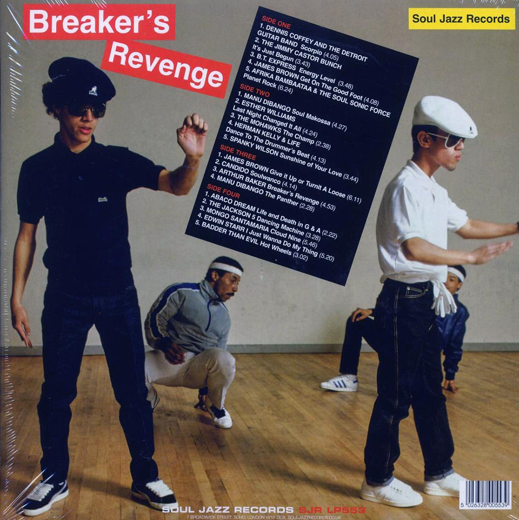 BT Express, Spanky Wilson, Candido, Manu Dibango, The Mohawks, The Jackson 5, Etc. - Arthur Baker Presents Breaker's Revenge: Original B-Boy & B-Girl Breakdance Classics 1970-84 (2xLP) vinyl LP back cover
