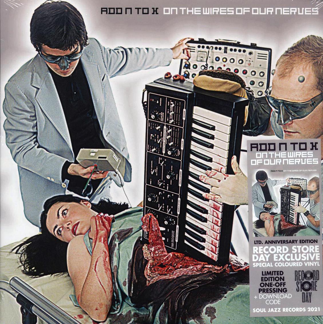 Add N To X - On The Wires Of Our Nerves (RSD 2021) (2xLP) (silver vinyl) vinyl LP front cover