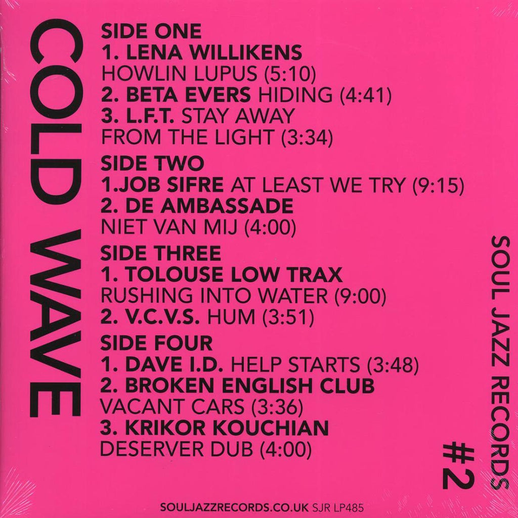 Various - Cold Wave #2 (ltd. ed.) (2xLP) (purple vinyl) vinyl LP back cover