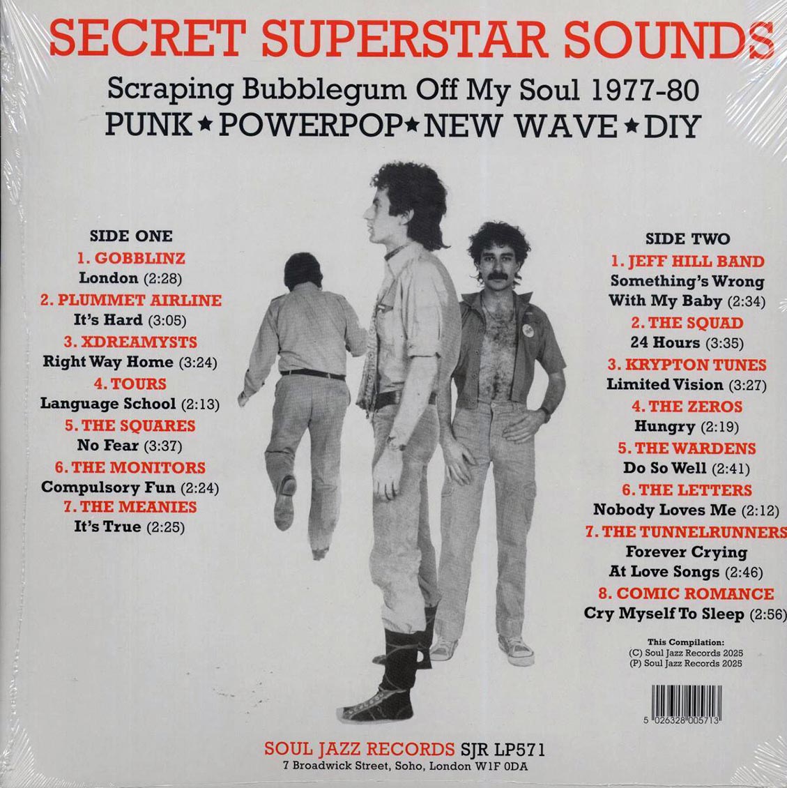 Various - Secret Superstar Sounds: Scraping Bubblegum Off My Soul 1977-80 vinyl LP back cover