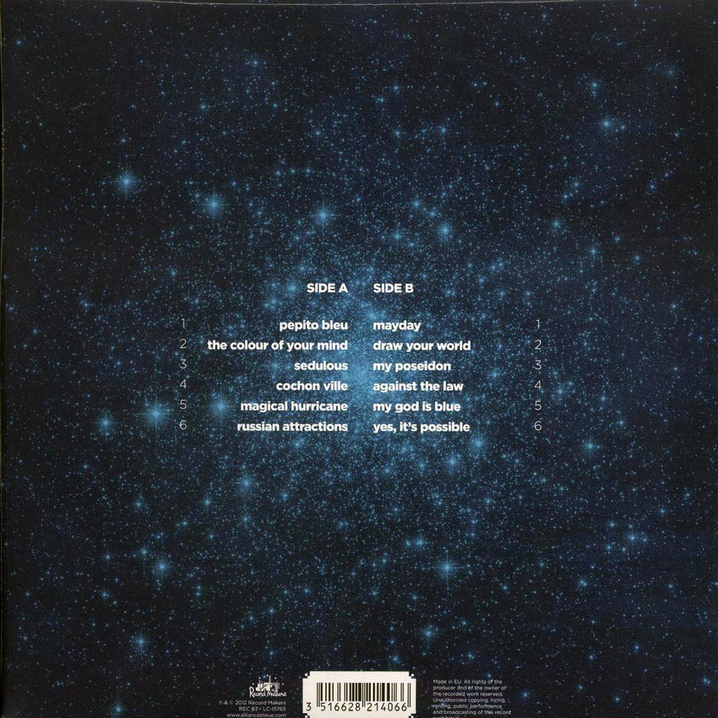 Sebastien Tellier - My God Is Blue (blue vinyl) vinyl LP back cover