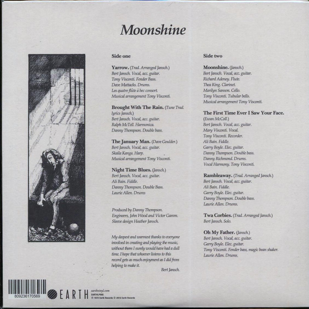 Bert Jansch - Moonshine (ltd. ed.) (picture disc) vinyl LP back cover