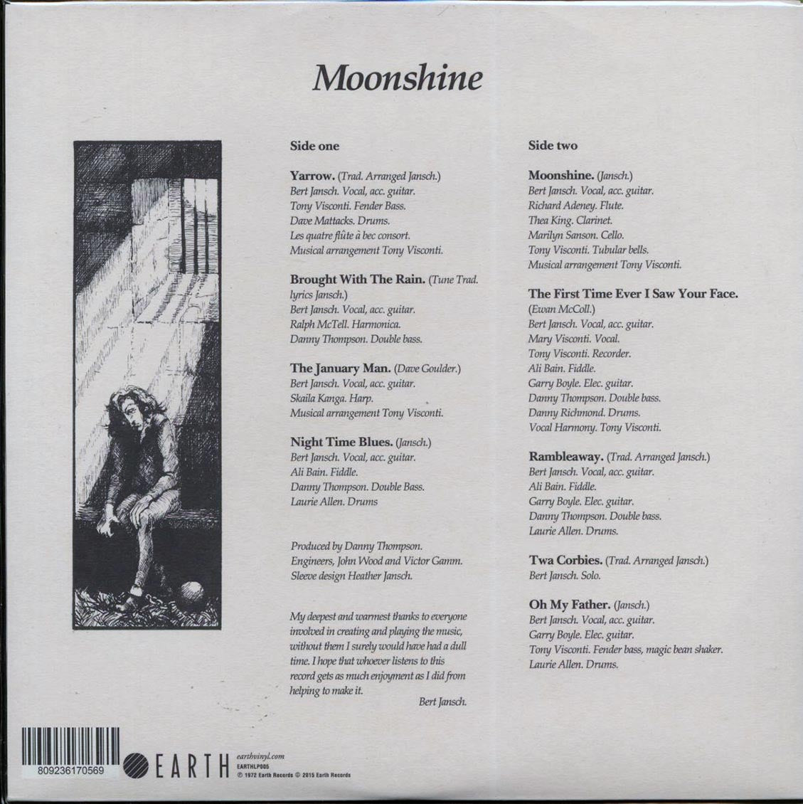 Bert Jansch - Moonshine (ltd. ed.) (picture disc) vinyl LP back cover