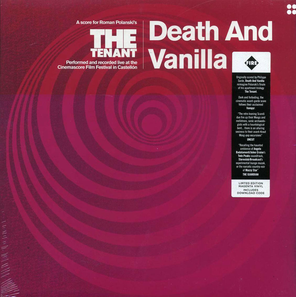 Death And Vanilla - A Score For Roman Polanski's The Tenant (ltd. ed.) (magenta vinyl) vinyl LP front cover
