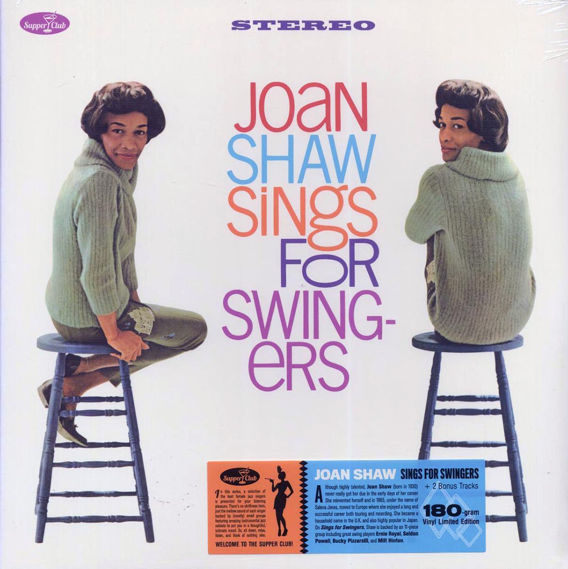 Joan Shaw - Sings For Swingers (+2 bonus tracks) (ltd. ed.) (180g) vinyl LP front cover
