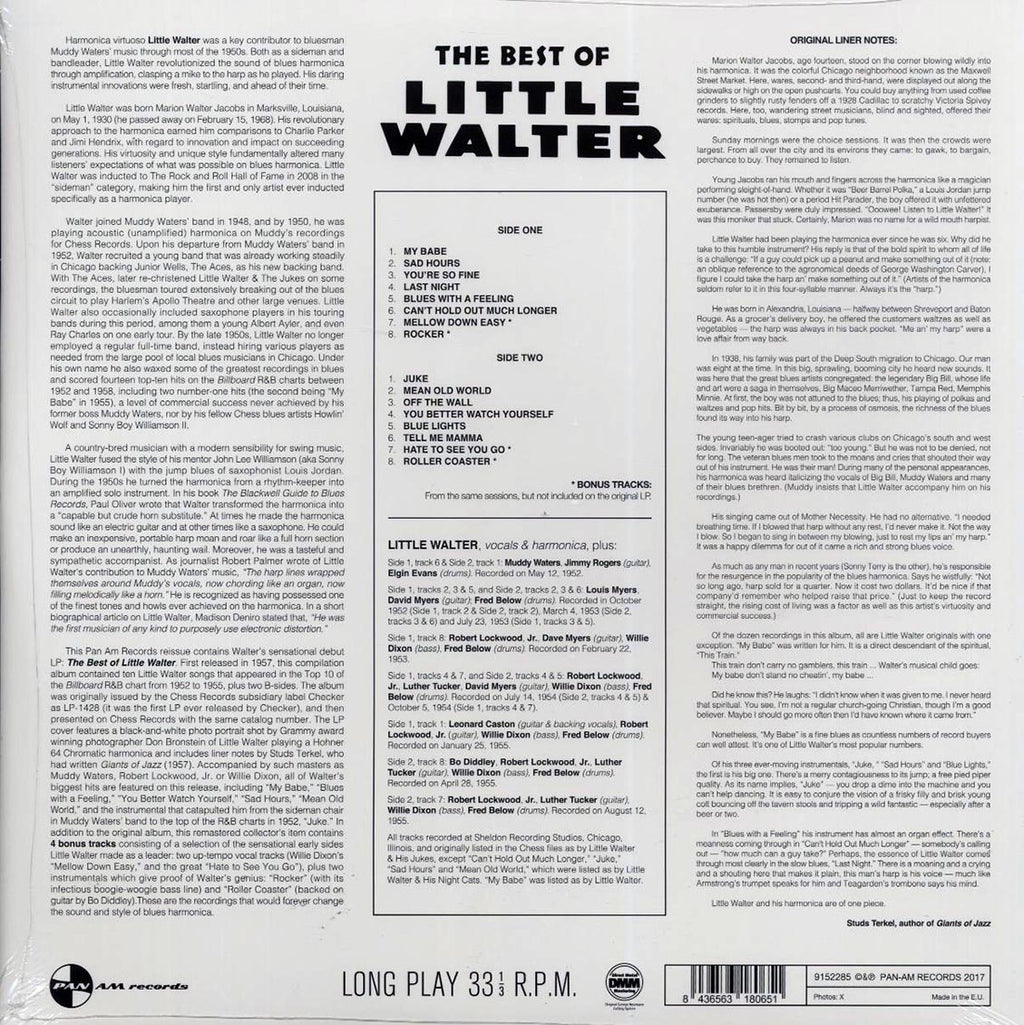 Little Walter - The Best Of Little Walter (+4 bonus tracks) (ltd. ed.) (180g) (remastered) vinyl LP back cover