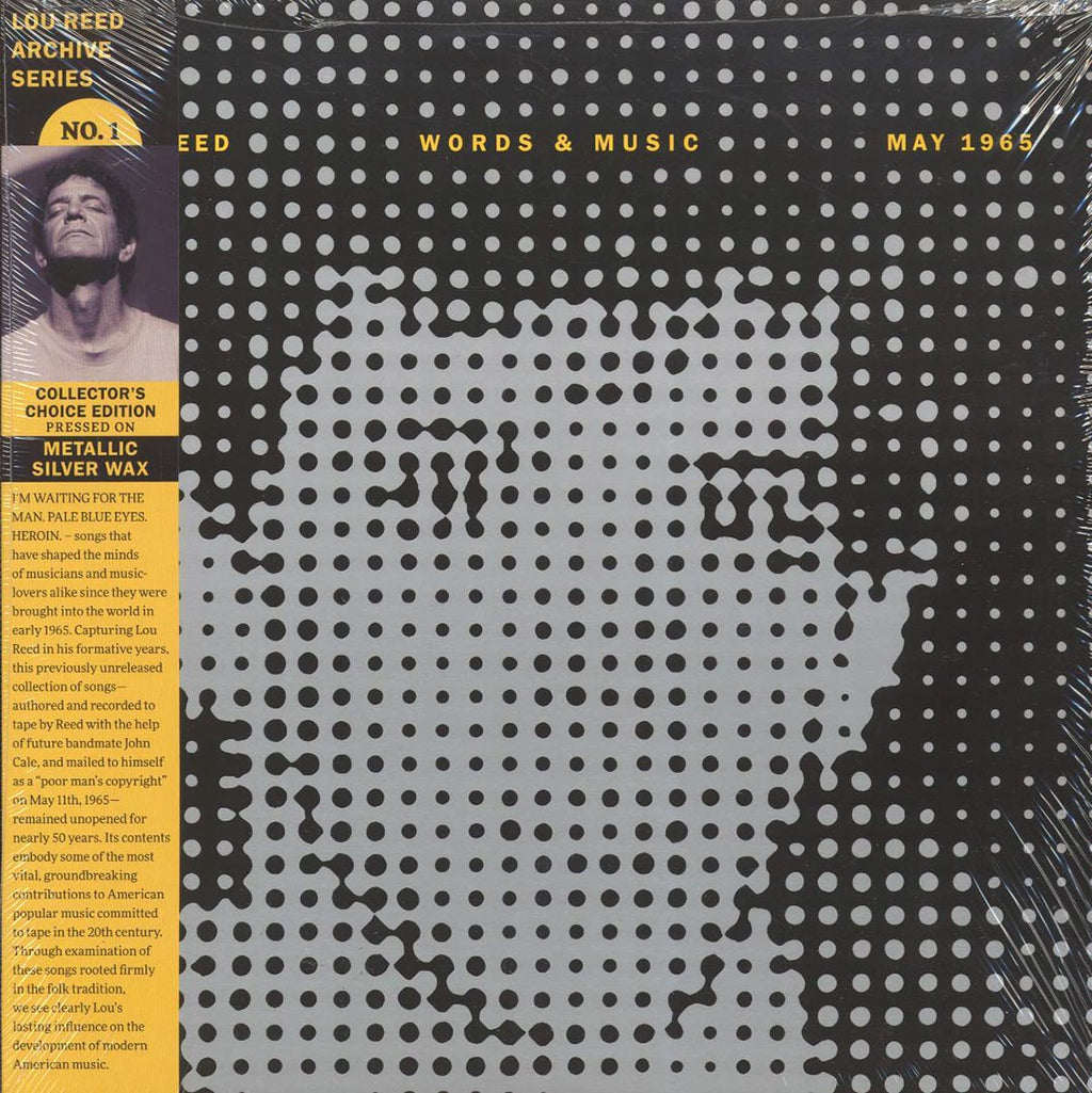 Lou Reed - Words & Music, May 1965 (silver metallic vinyl) (RTI press) vinyl LP front cover