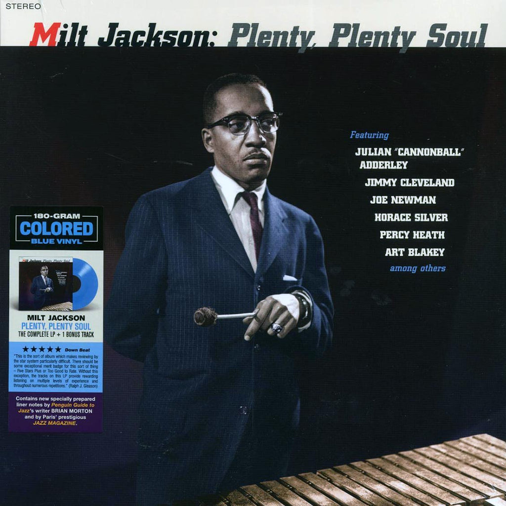 Milt Jackson - Plenty, Plenty Soul (+bonus track) (ltd. ed.) (180g) (blue vinyl) vinyl LP front cover