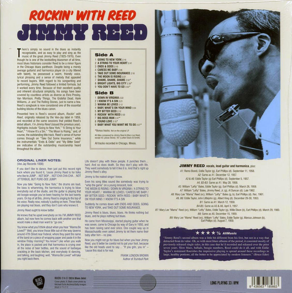 Jimmy Reed - Rockin' With Reed (+6 bonus tracks) (ltd. ed.) (180g) vinyl LP back cover