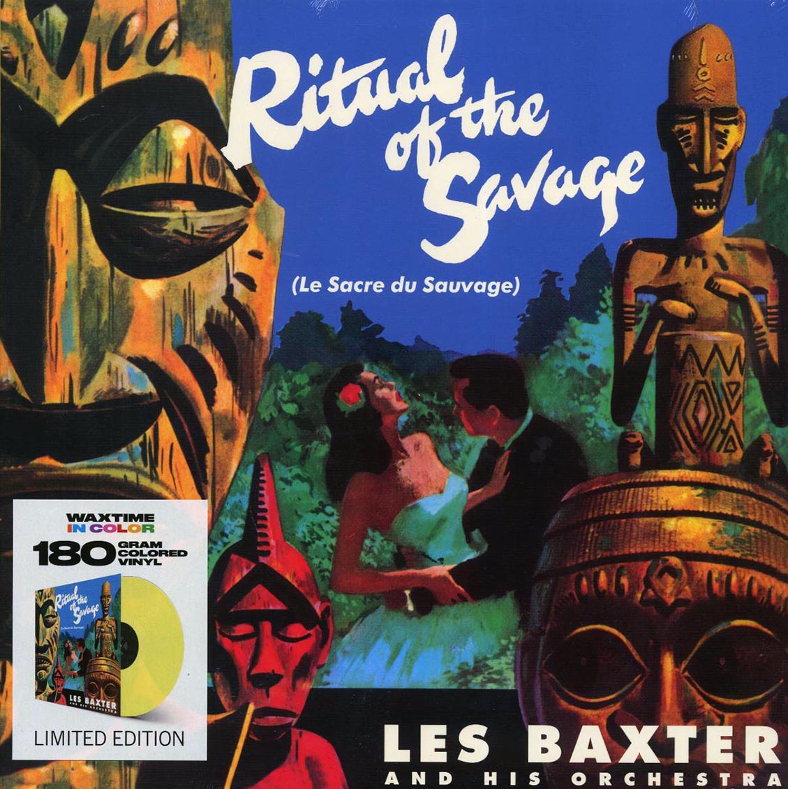 Les Baxter & His Orchestra - Ritual Of The Savage (Le Sacre Du Sauvage) (+2 bonus tracks) (ltd. ed.) (180g) (yellow vinyl) vinyl LP front cover