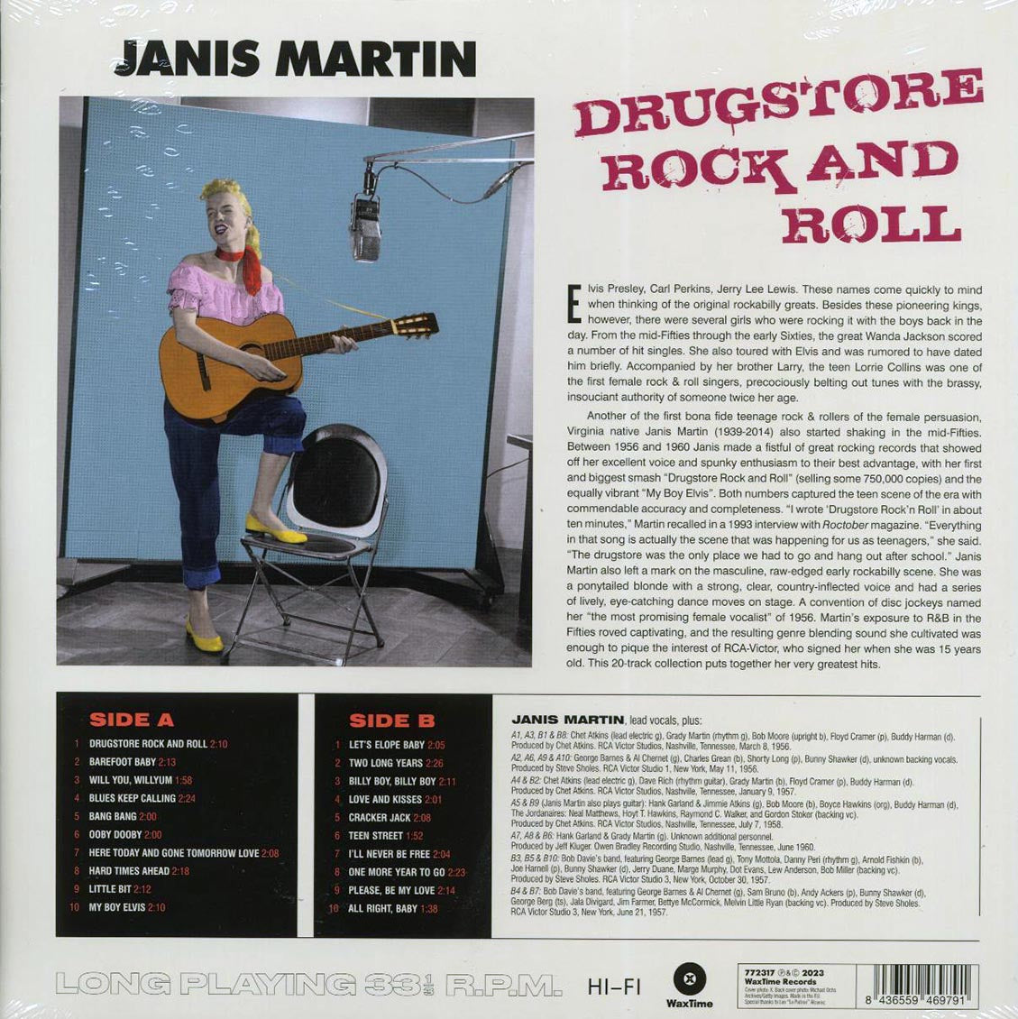 Janis Martin - Drugstore Rock And Roll (ltd. ed.) (180g) vinyl LP back cover