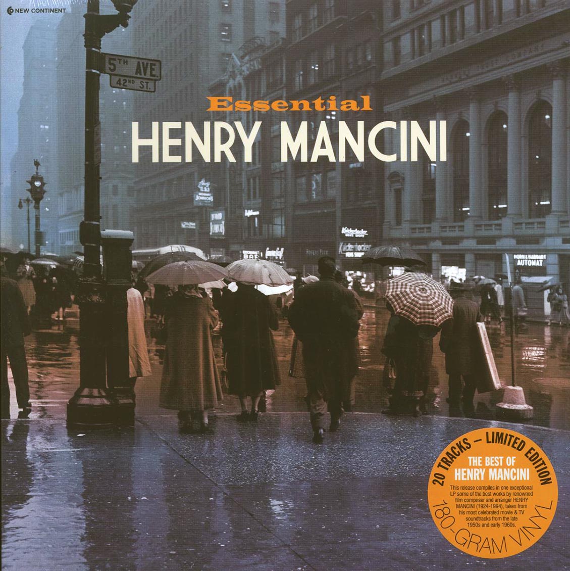 Henry Mancini - Essential Henry Mancini (220 tracks) (ltd. ed.) (180g) vinyl LP front cover
