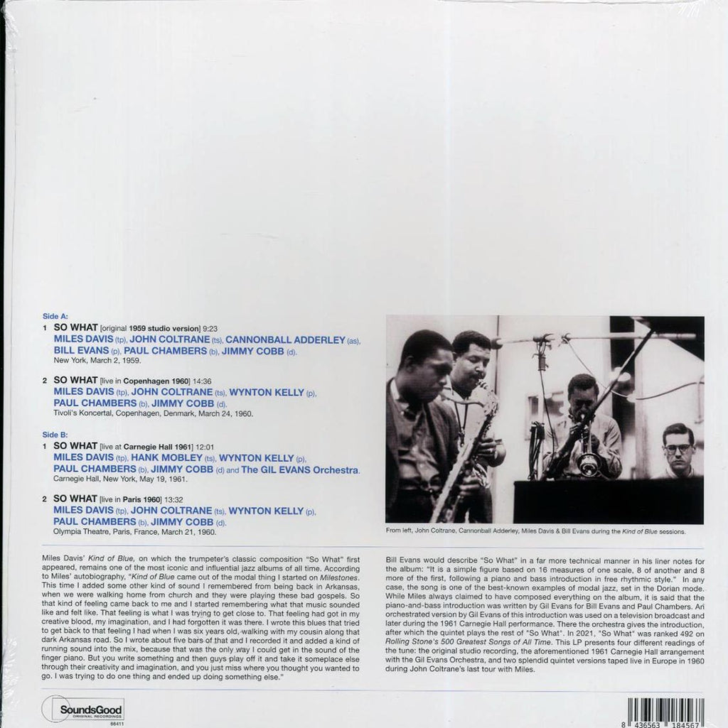 Miles Davis - So What (ltd. ed.) (180g) vinyl LP back cover