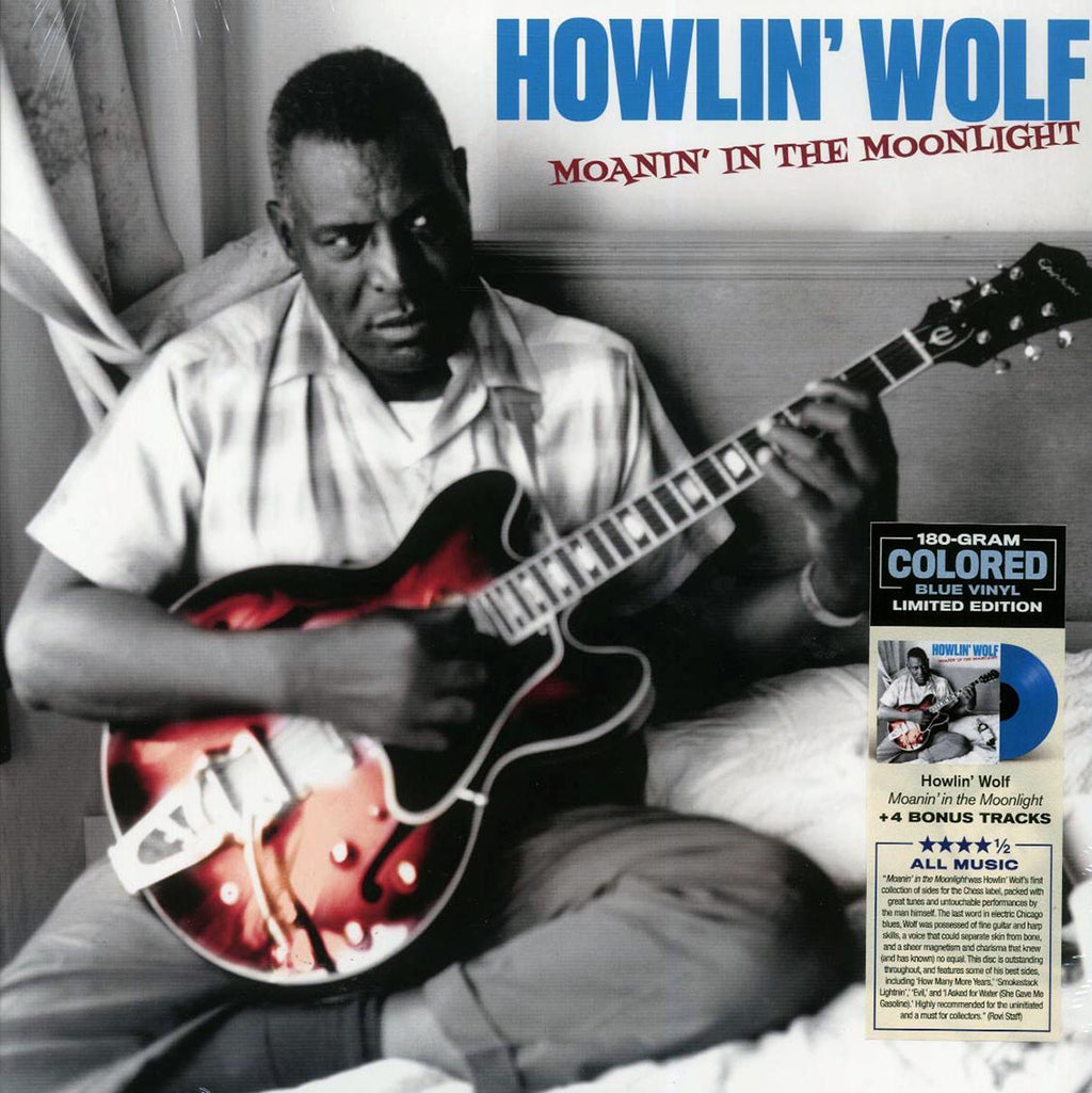 Howlin' Wolf - Moanin' In The Moonlight (+3 bonus tracks) (ltd. ed.) (180g) (blue vinyl) vinyl LP front cover