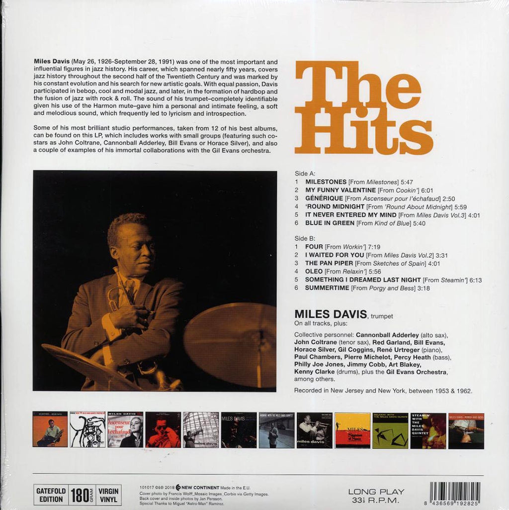 Miles Davis - The Hits (ltd. ed.) (180g) vinyl LP back cover