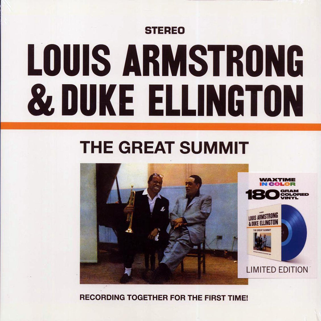Louis Armstrong, Duke Ellington - The Great Summit (+bonus track) (ltd. ed.) (180g) (blue vinyl) vinyl LP front cover