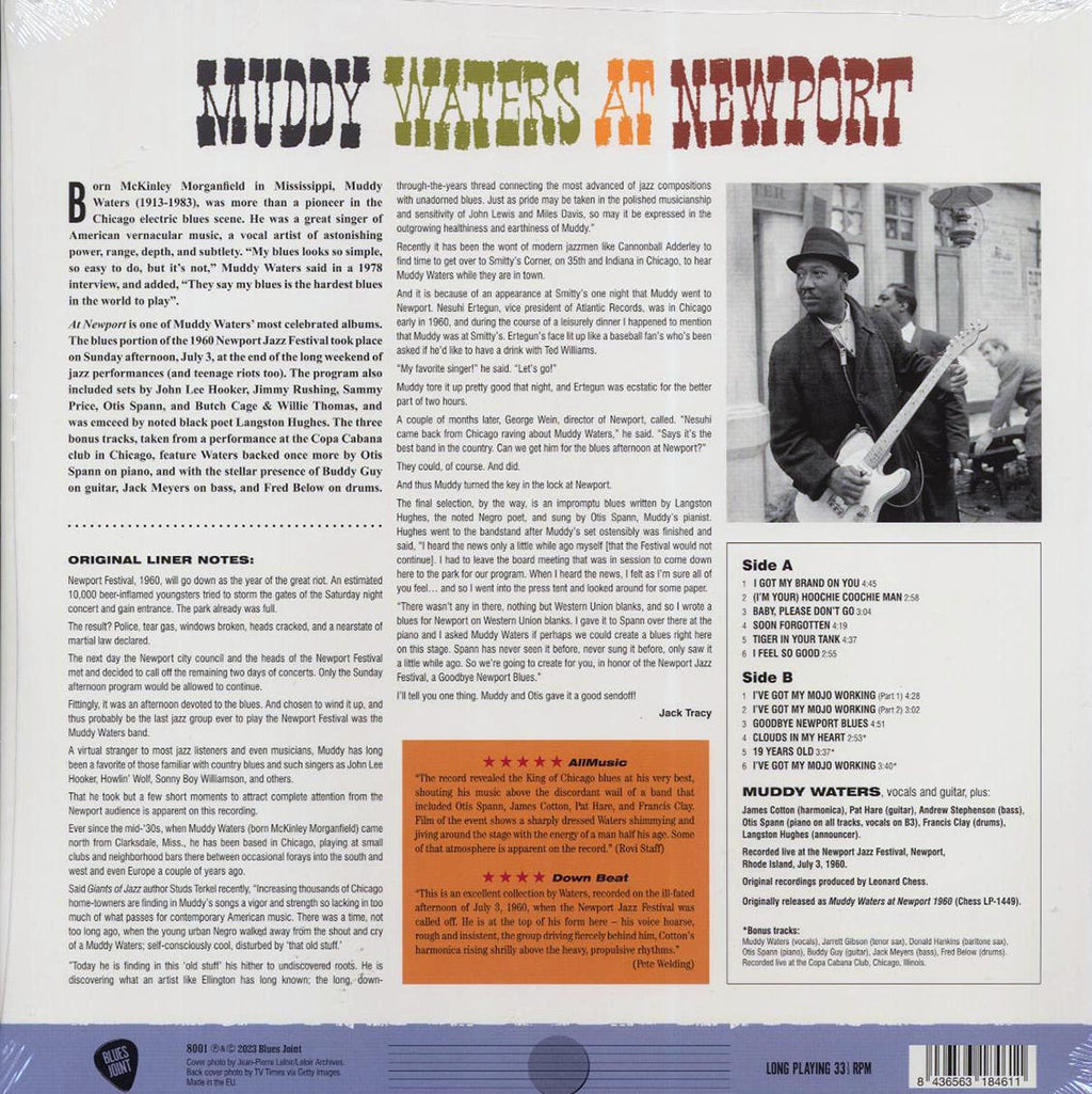 Muddy Waters - At Newport (+3 bonus tracks) (ltd. ed.) (180g) vinyl LP back cover